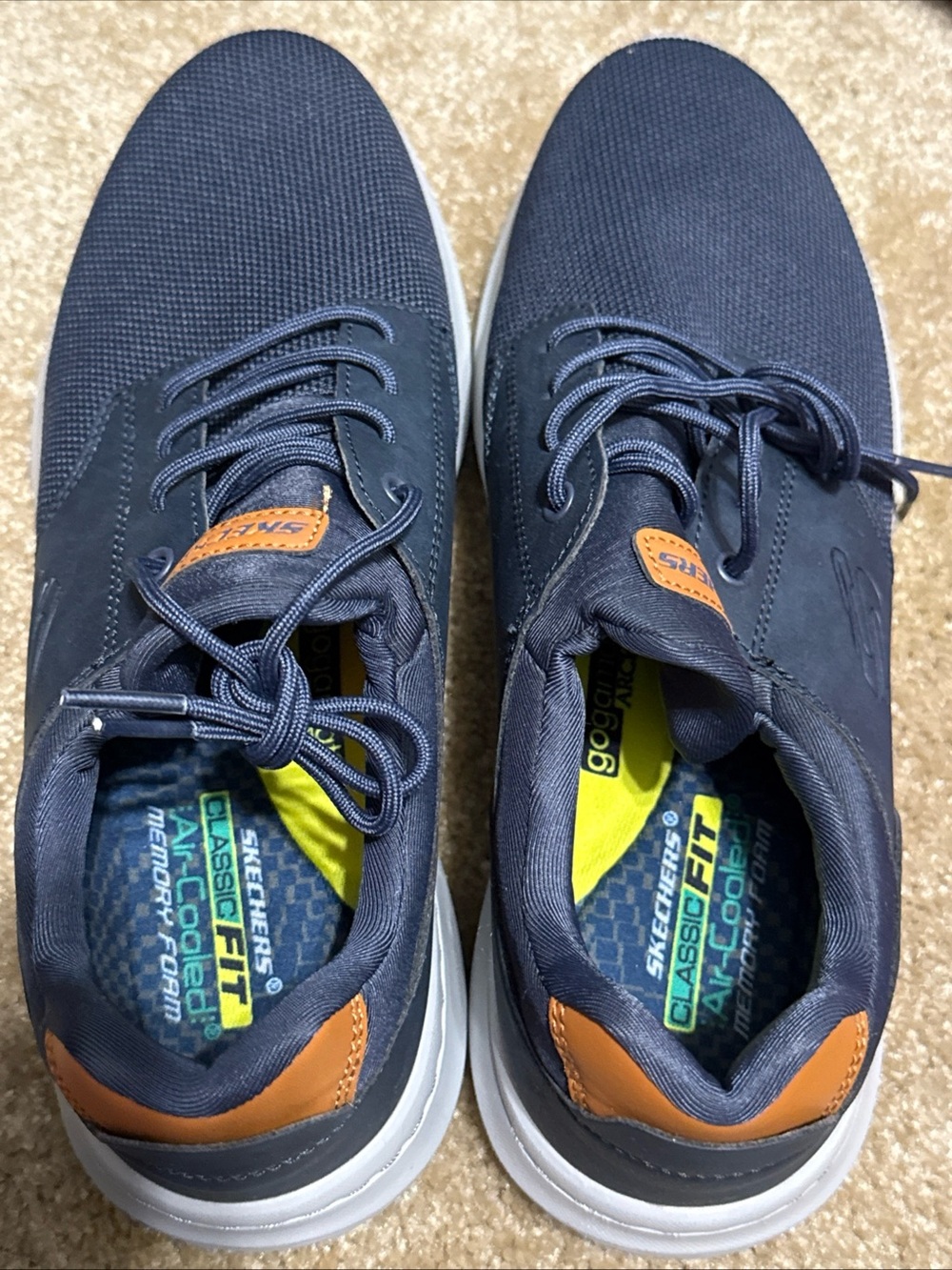 NEW Skechers Shoes Mens 9 Delson Sneakers Blue Mesh Classic Fit Lace Up SN58876 - Picture 2 of 9